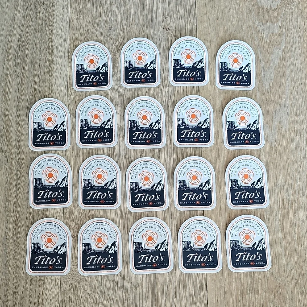 NWOT Tito's Vodka Stickers Set Of 19